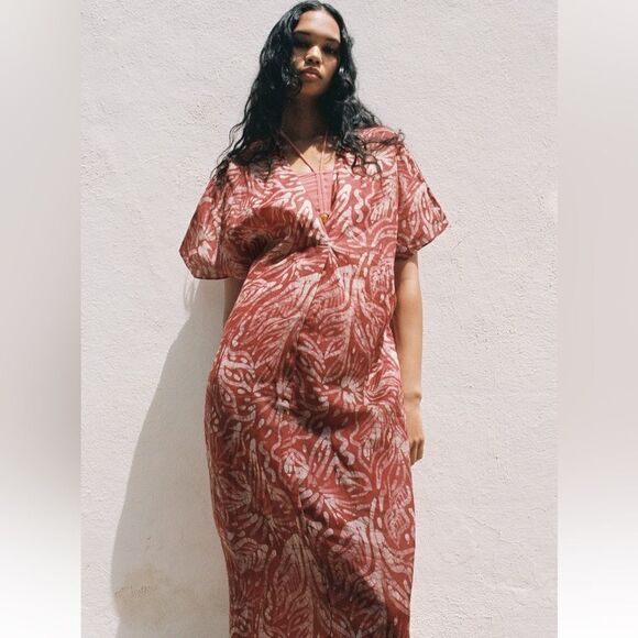 ZARA RAMIE TUNIC DRESS SIZE LARGE - Picture 3 of 7